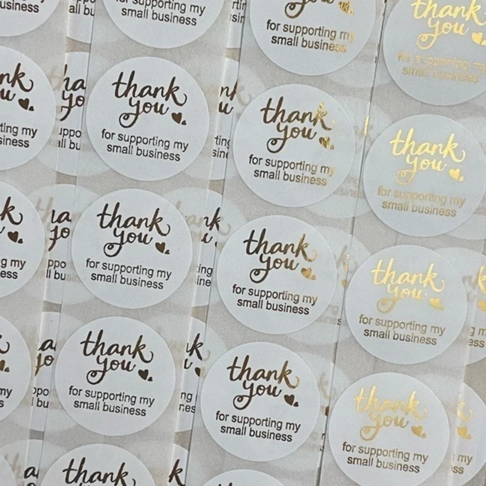 40 Small Thank You Stickers! (Quarter Size)